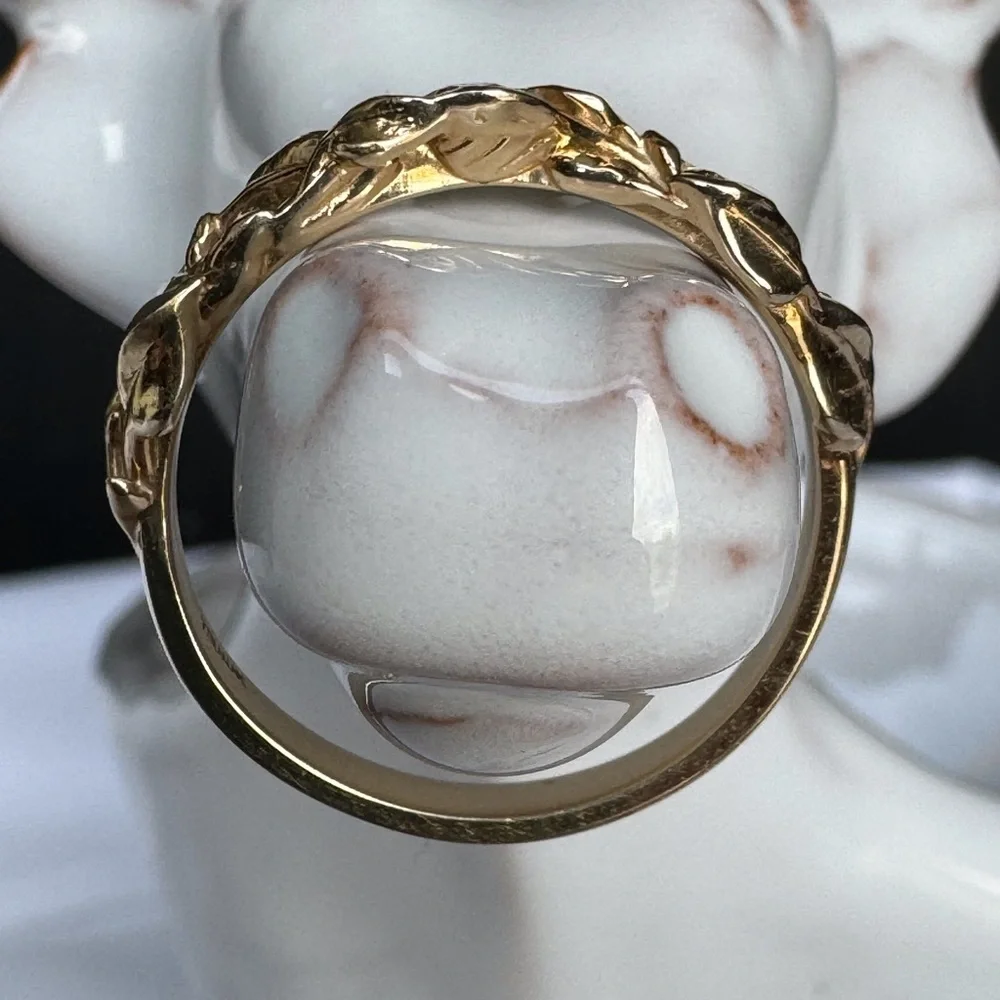 10KYG Tourmaline-Peridot-Citrine Contour Ring NWOT